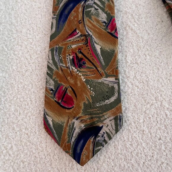 Hardy Amies Luxury Abstract Silk Designer Necktie London Vintage Retro Deco - Picture 2 of 7
